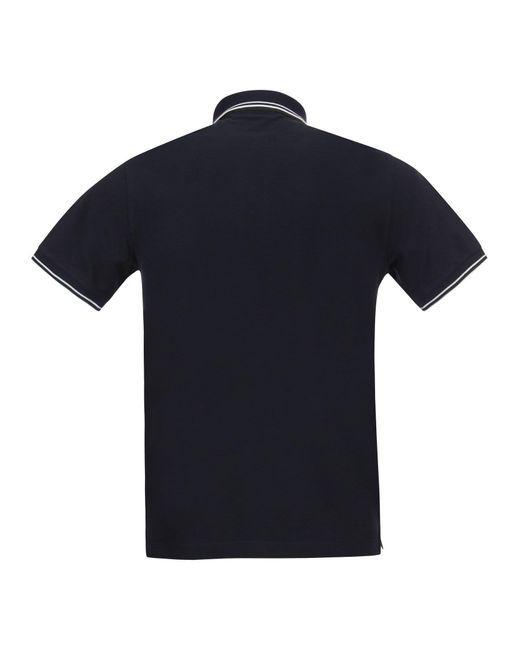 Stone Island Slim Cotton Polo -Hemd in Blue für Herren