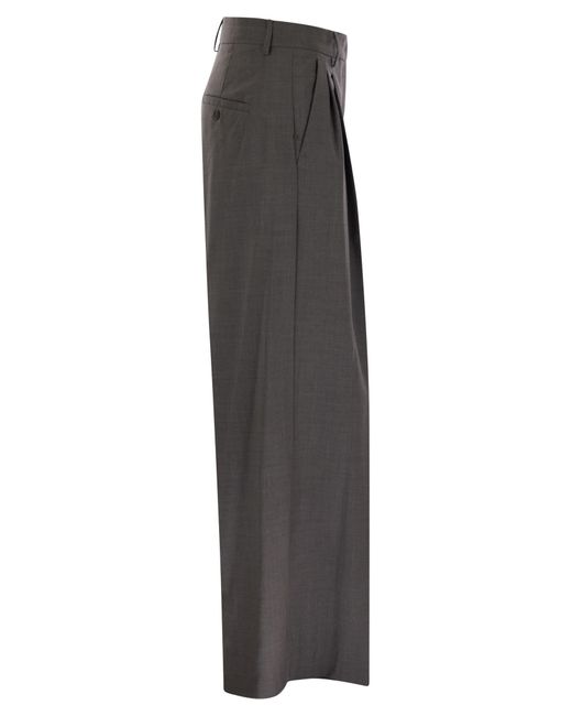 Weekend by Maxmara Gray Adelfi Stretch Wool Trousers