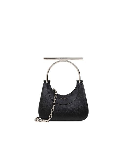 Alexander McQueen Black Mini T Bar Bag Tasche