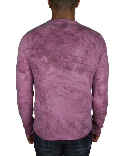 Amiri Burgundy And Tie-Dye Cashmere Sweater in Purple für Herren