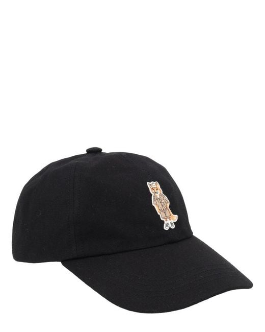 Maison Kitsuné Black Cappello "Dressed Fox"