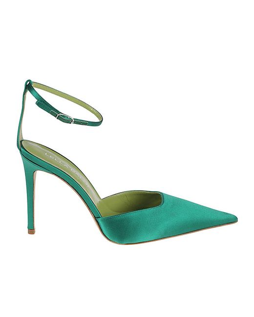 Lella Baldi Green Satinpumpen