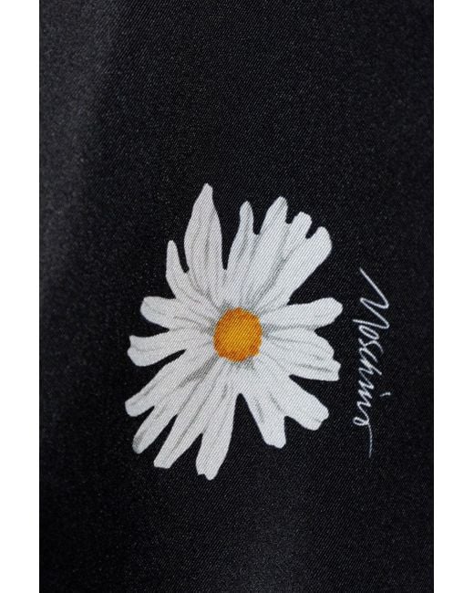 Moschino Black Twill Shirt Allover Daisy