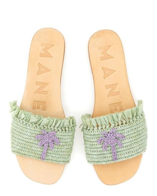 Manebí White Sandal With Logo