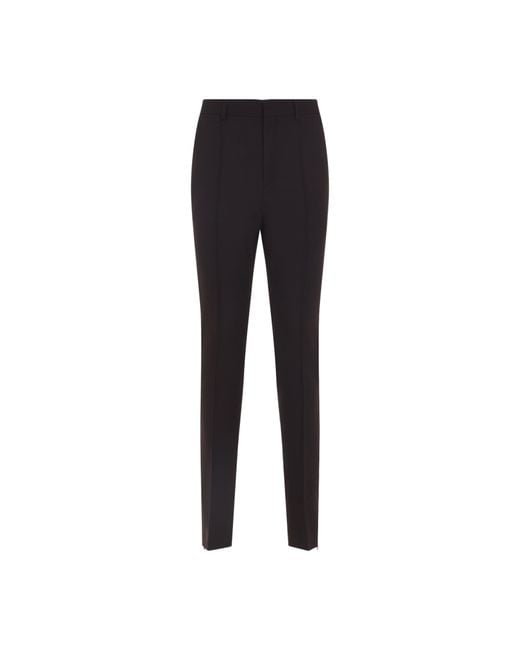Céline Blue Wool Blend Straight Leg Pants