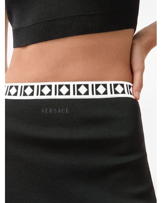 Versace Black Skirt With Back Slit
