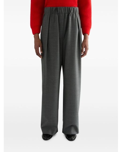 Jil Sander Gray Wool Trousers