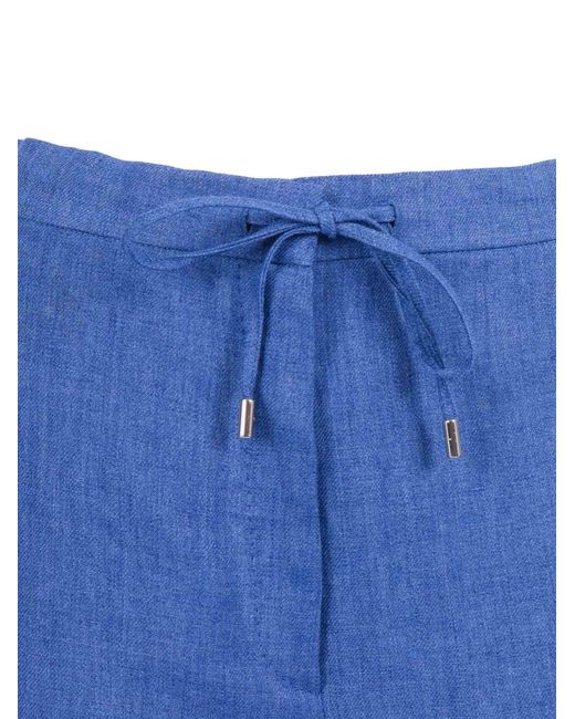 Max Mara Blue Pantalone Lungo Pelota