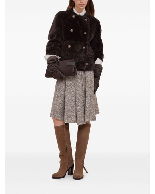 Brunello Cucinelli Wollen Rok in het Natural