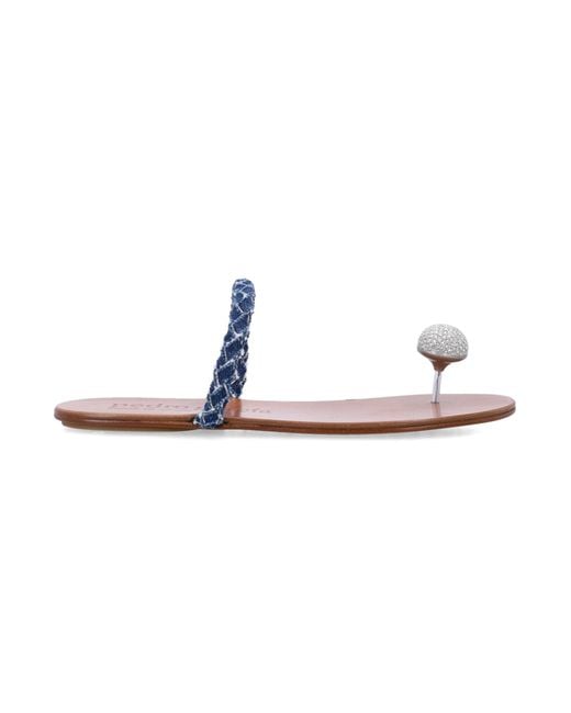 Pedro Garcia White Pipa Flat Sandals