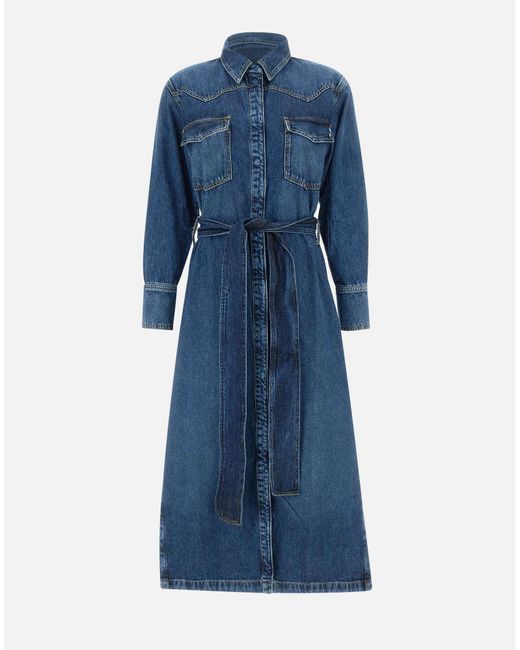 ICON DENIM Blue Ellen Denim Hemdkleid