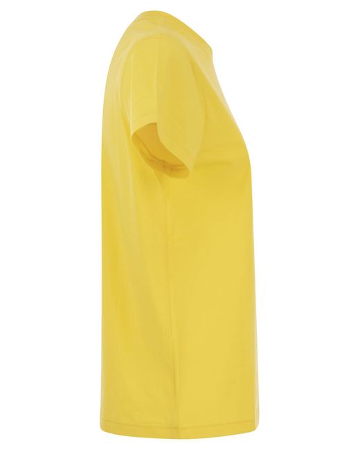 CreWneck Cotton Thirt di Polo Ralph Lauren in Yellow