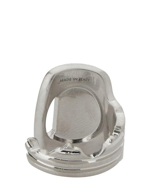 MM6 by Maison Margiela White Logo Ring