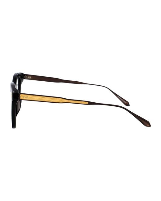 Linda Farrow Black Mattnickel/Yellowgold/ Acetate Glasses