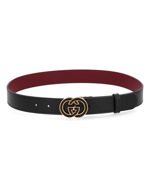 Gucci Red Gg Cross Buckle Belt