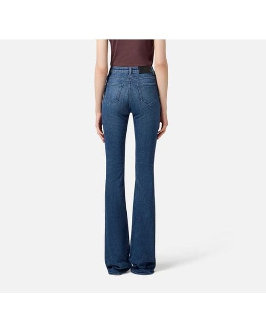 Jeans franchi de Elisabetta con logotipo de joya Elisabetta Franchi de color Blue