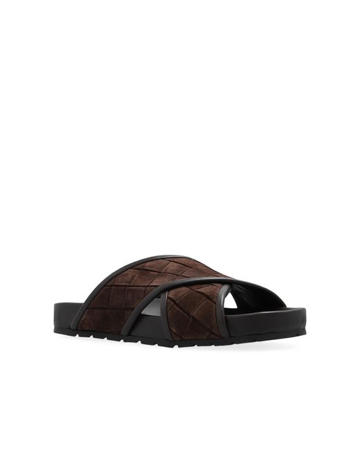 Bottega Veneta Brown Sliders for men