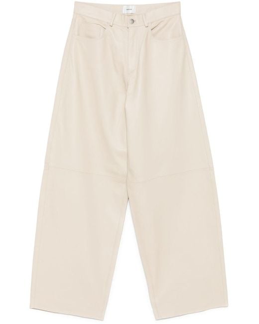 Haikure White Bethany Leather Trousers