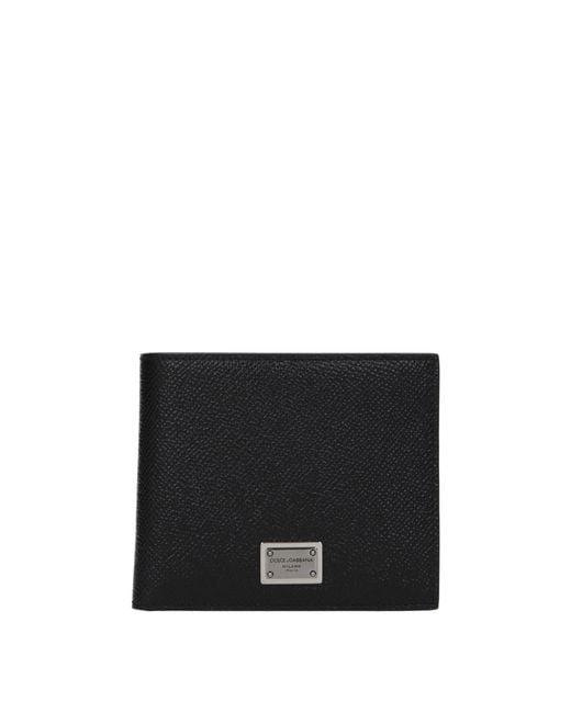 Dolce & Gabbana Black Dolce&Gabbana Portafogli Uomo Pelle Nero