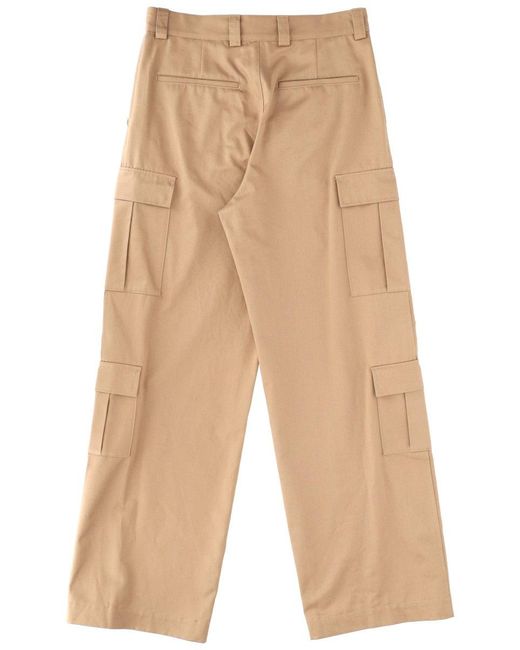 MSGM Natural Relaxed Cargo Pants for men