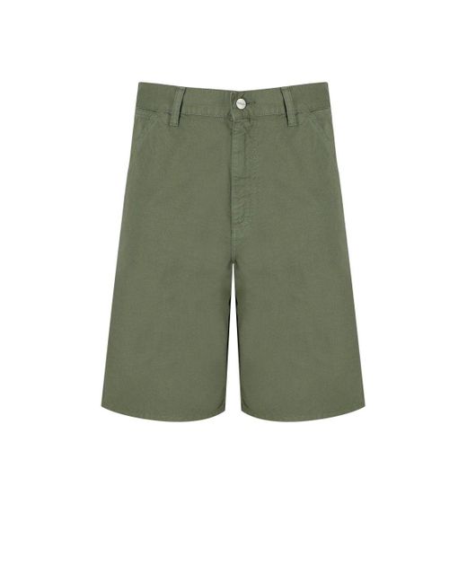 Carhartt Green Single Knee Park Bermuda Shorts for men