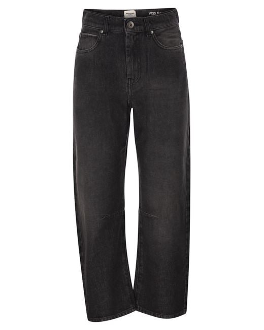 Weekend by Maxmara Black Wkdcaduca Wide Leg Cotton Denim Jeans