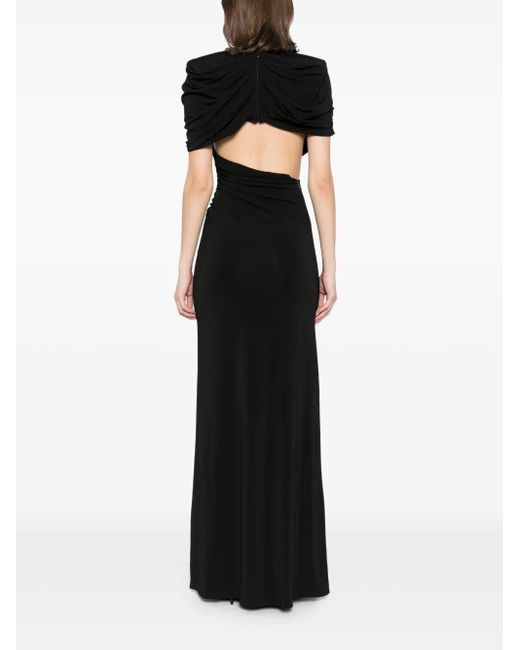 Stella McCartney Black Drapiertes Abendkleid