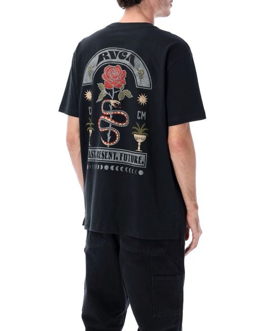 RVCA Black Roses Poster T-Shirt for men