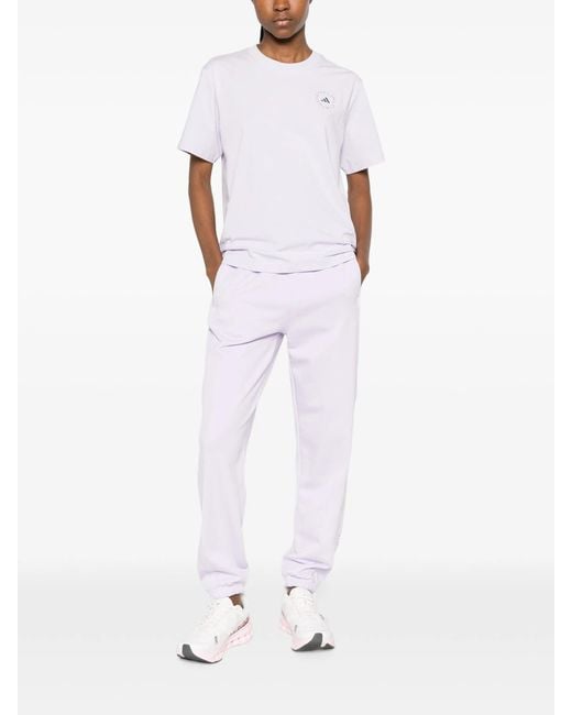Adidas By Stella McCartney Purple Truecasuals Logo-Print T-Shirt
