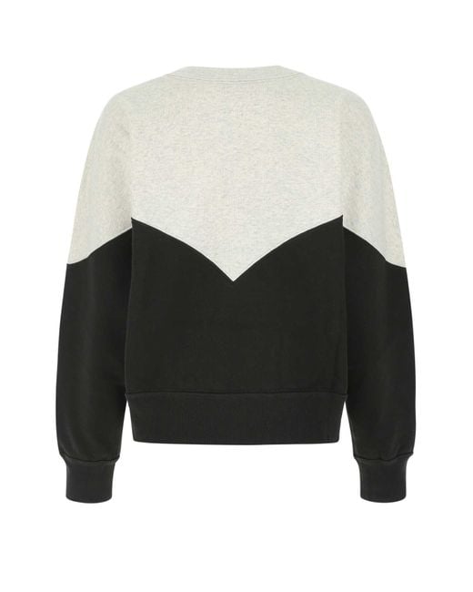 Isabel Marant White "houston" Bicolour Sweatshirt