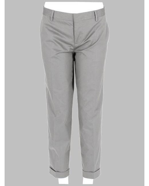 DSquared² Gray Trousers Cotton Elastane