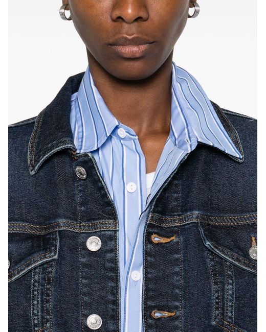 Seven7 Blue Adi Denim Trucker Jacket