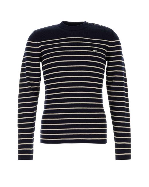 Prada Blue Knitwear for men