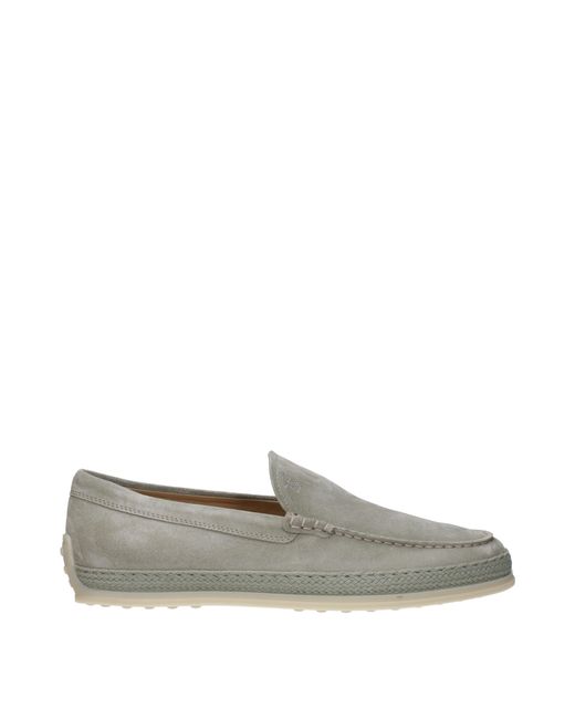 Tod's Gray Espadrillas Uomo Camoscio Verde/Verde Chiaro