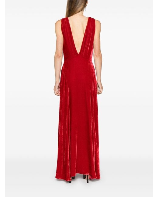 P.A.R.O.S.H. Red Relur Maxi Dress
