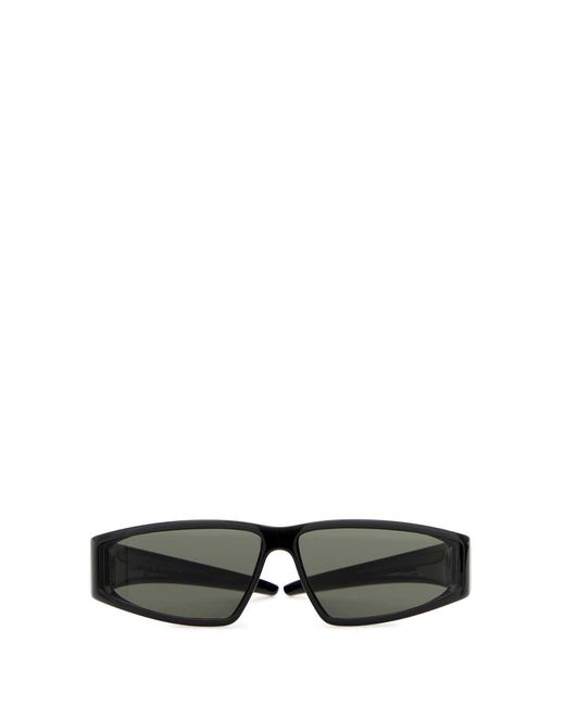 McQueen Gray Acetate Wraparound Sunglasses