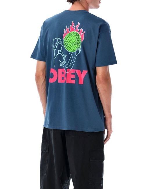 Obey Blue T Shirts And Polos