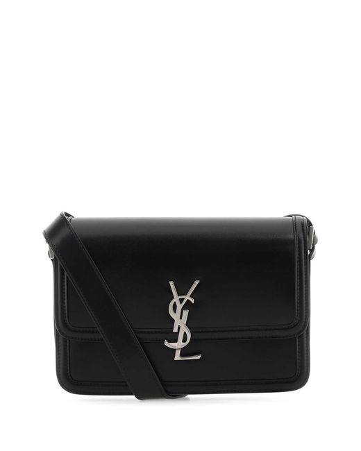 Saint Laurent Black Nero Solferino Medium Leather Satchel for men