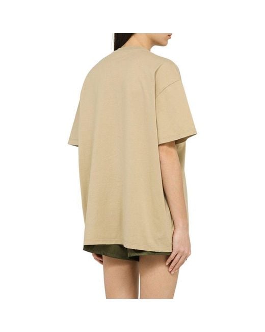 Prada Natural Cotton Patch T Shirt for men