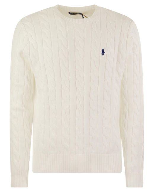 Jersey en coton tressé Polo Ralph Lauren en coloris White
