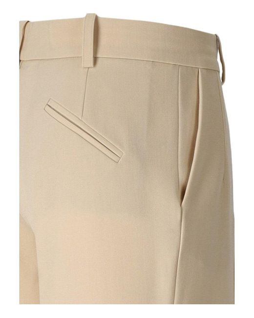 FEDERICA TOSI Natural Butter Wide Leg Trousers