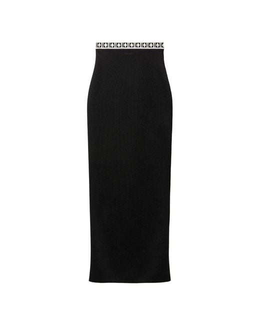 Versace Black Skirt With Back Slit