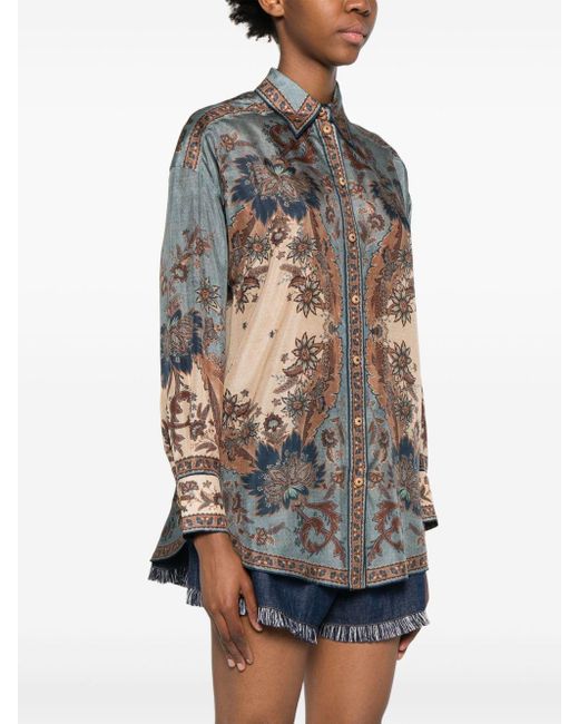 Zimmermann Ascension Blouse in het Gray