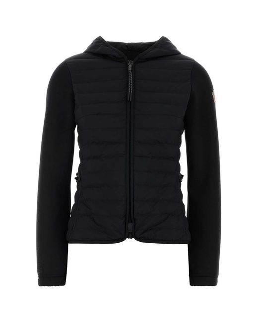 Moncler Black Zip Up Cardigan