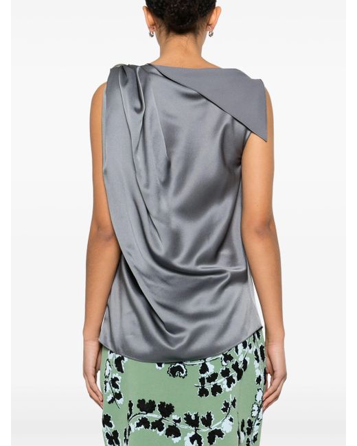 Lanvin Gray Arpège Ring Asymmetric Top Clothing