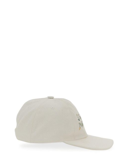 Stella McCartney White Embroidered Baseball Hat