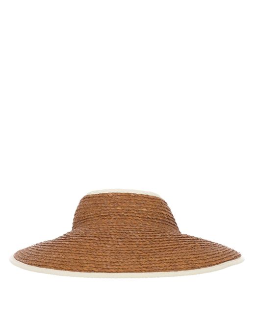 Wide Brim Raffia Visor Hat Helen Kaminski en coloris Brown
