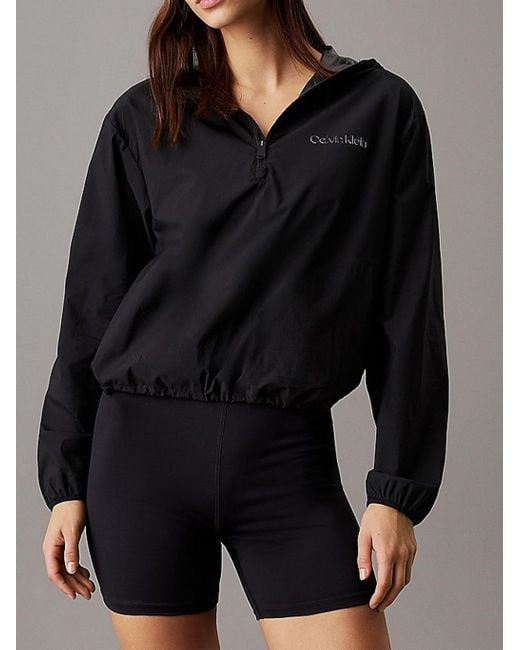 Windbreaker Calvin Klein de color Black