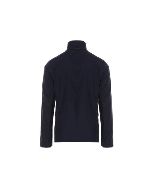 Herno Blue High Neck Jacket