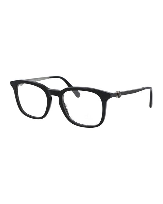 Moncler Brown Nero Lucido Acetate Glasses for men